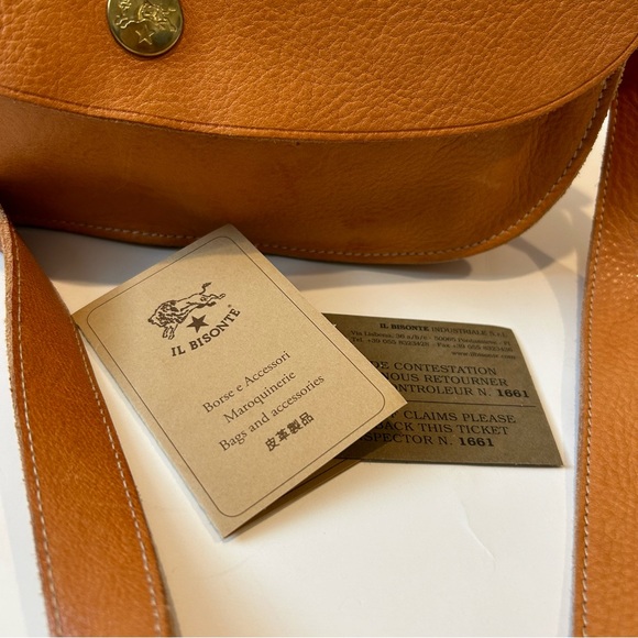 Il Bisonte Genuine Leather crossbody over shoulder handbag - Picture 7 of 13